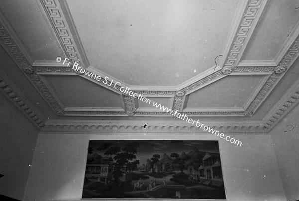 BIRR CASTLE  CEILING AND CHINESE PAINTING REPRESENTING EUROPEAN LIFE